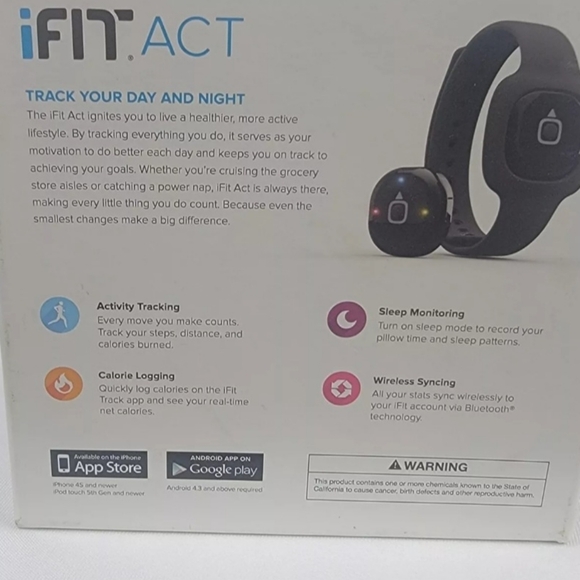 iFit Act Wireless Activity Tracker Wristband Calorie Logging Sleep Monitoring - Picture 2 of 4